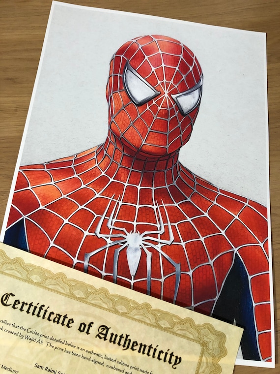 Sam Raimi s Spider man Drawing A3 LIMITED EDITION Gicl e Print
