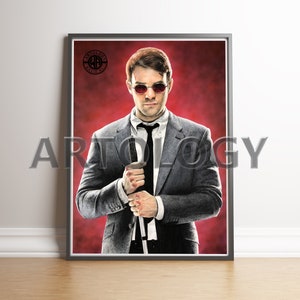 Matt Murdock Zeichnung – A4/A3 Giclée Kunstdruck | Charlie Cox Daredevil Fankunst von Artology