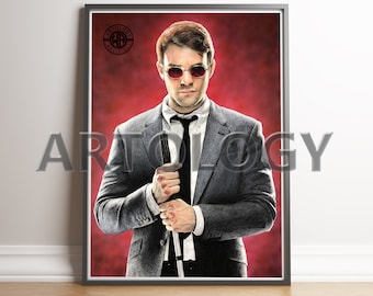 Matt Murdock Art Print – Charlie Cox Daredevil Portrait