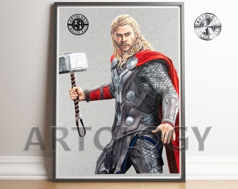 Thor Drawing Print A4/A3 - Artologie