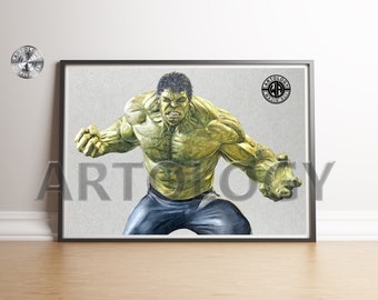 Hulk Drawing Print A4/A3 - Artology