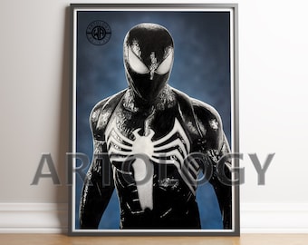 Spider-Man Black Suit Artwork A4/A3 Giclee Print - Artology