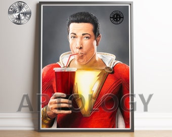 Shazam Drawing A4/A3 Print - Artology