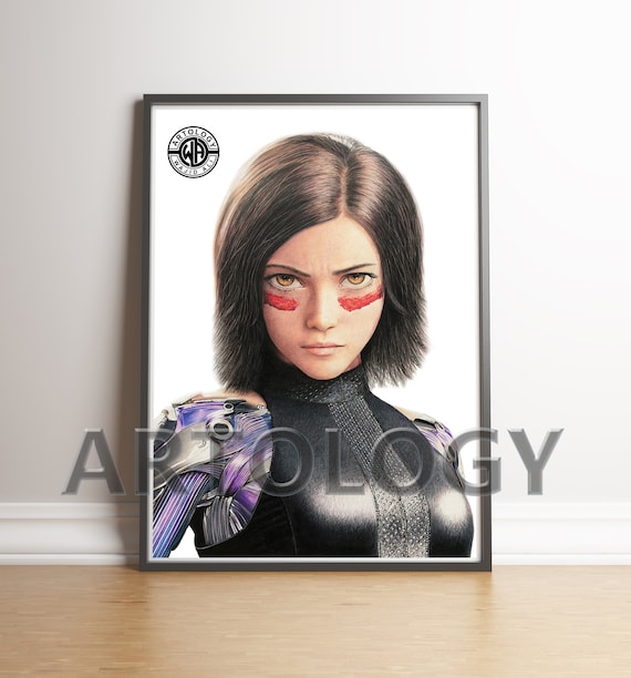 Alita: Battle Angel Drawing – A4/A3 Giclée Art Print | Sci-fi