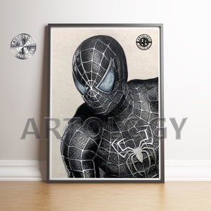 Spider-Man Symbiote Drawing Print A4/A3 - Artology