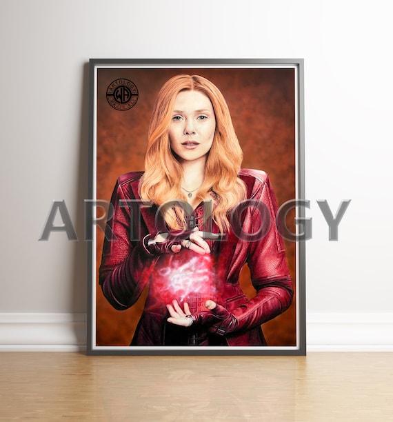 Print of Wanda Maximoff / Scarlet Witch elizabeth Olsen in 