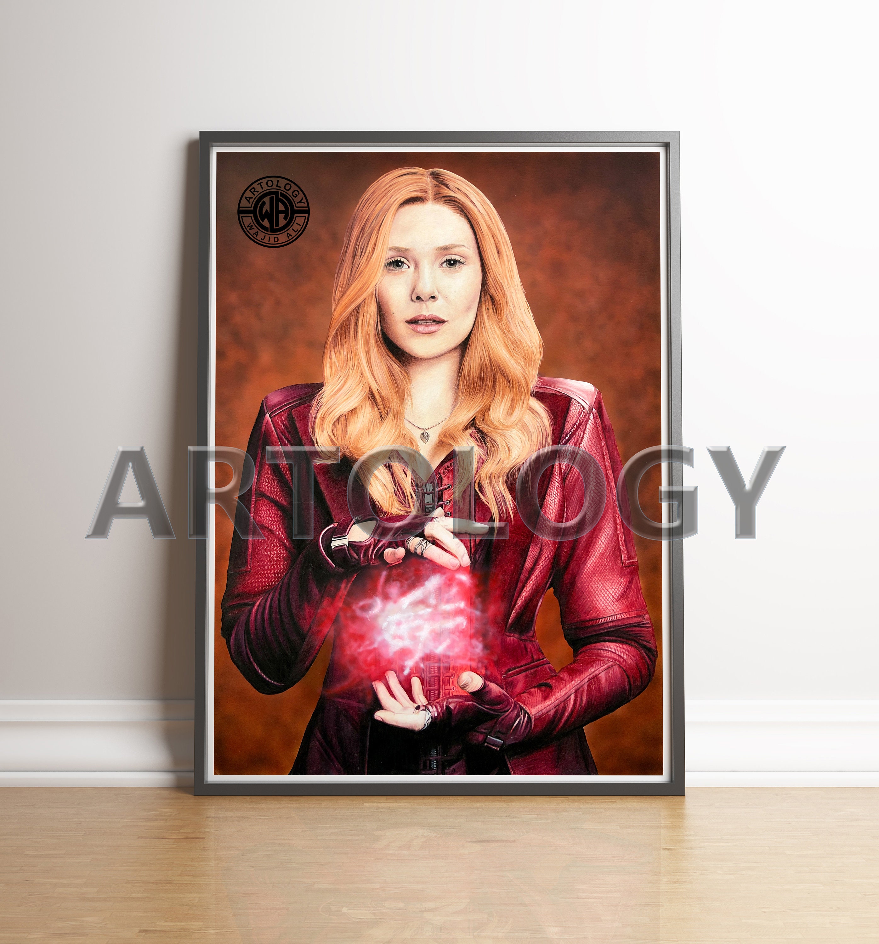 Scarlet Witch / Art Print by Herofied / Metal Canvas & -  Sweden
