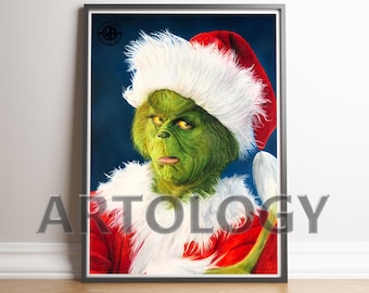 Gicléekunstdruk The Grinch Portrait – A4/A3-formaten
