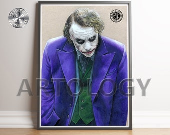 Heath Ledger Joker Art Print – Dark Knight Fan Art