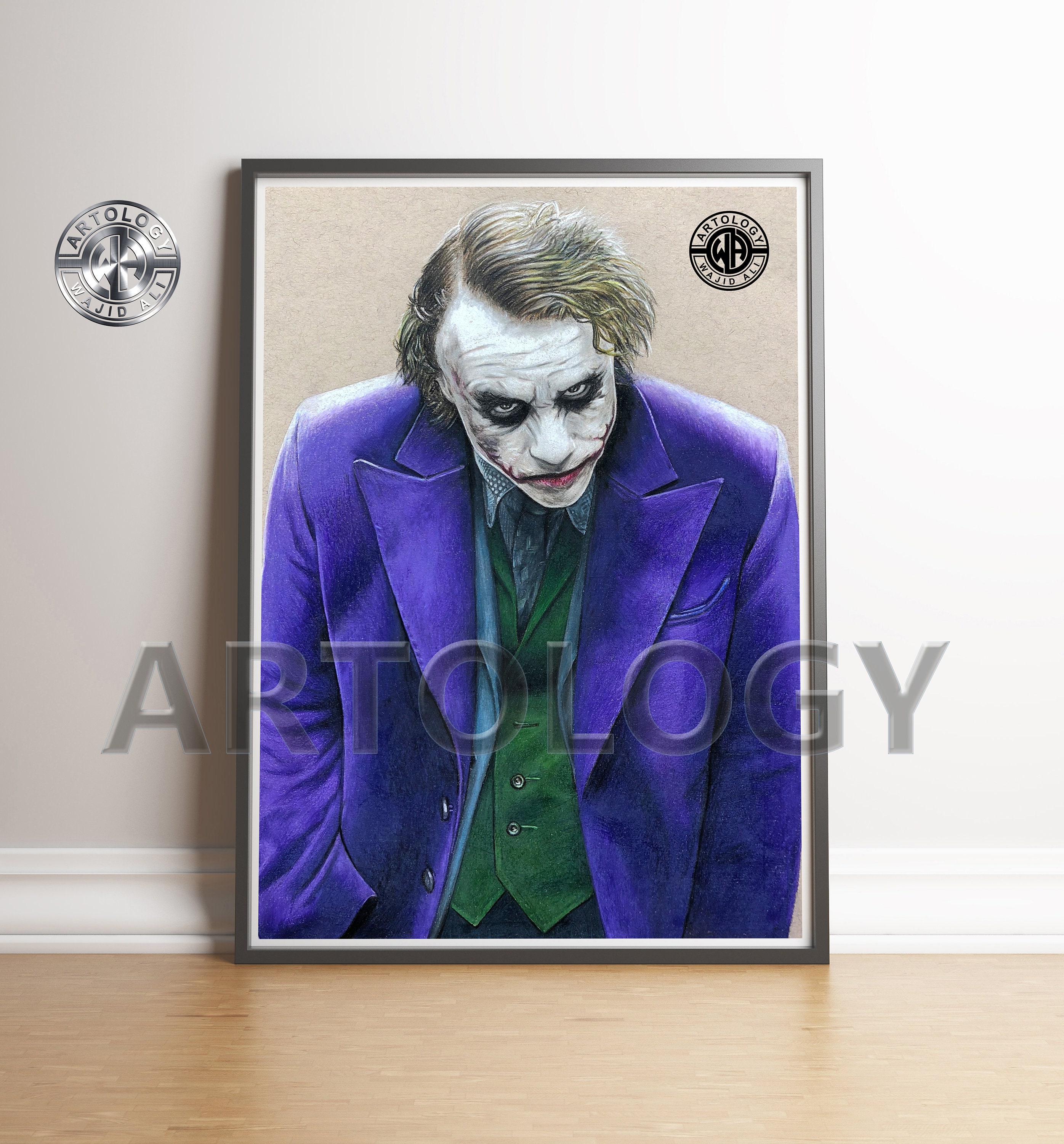 Joker Drawing – A4/A3 Giclée Art Print | Heath Ledger Dark