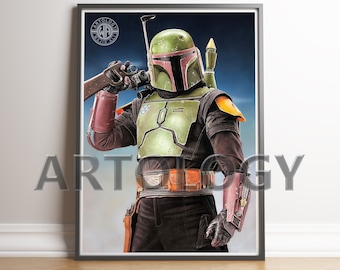 Boba Fett Artwork A4/A3 Giclee Print - Artology