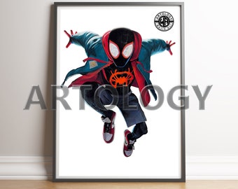 Spider-man: Miles Morales Artwork A4/A3 Giclee Print - Artology