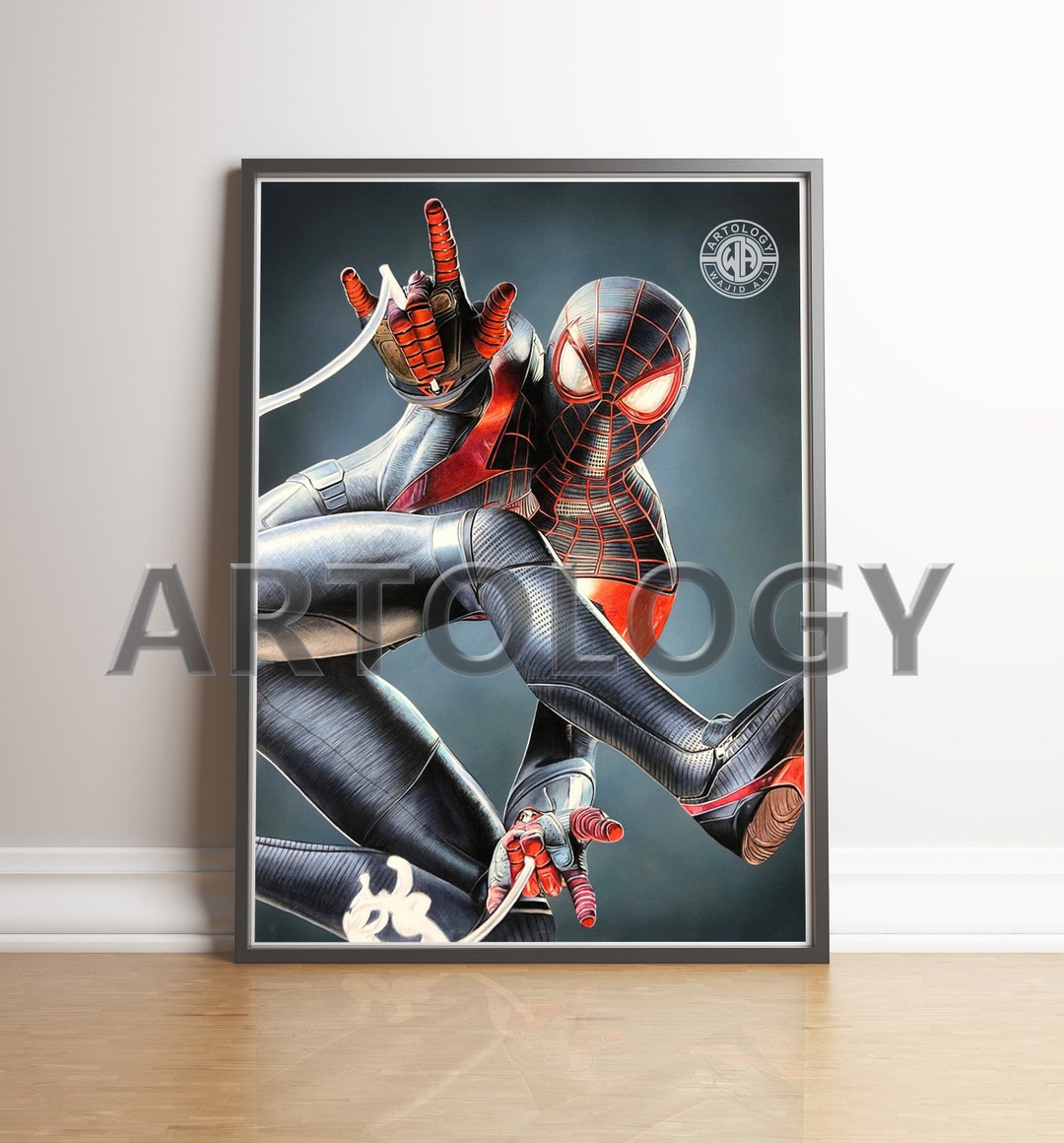 Spider-man Miles Morales Artwork A4/A3 Giclee Print Artology - Etsy