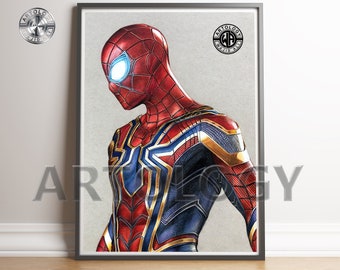 Iron Spider Drawing A4/A3 Print - Artology