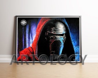 Kylo Ren Drawing A4/A3 Print (StarWars) Artology