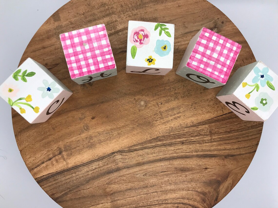 Wood Baby Blocks Name Baby Blocks New Mom Gift Baby Shower Etsy