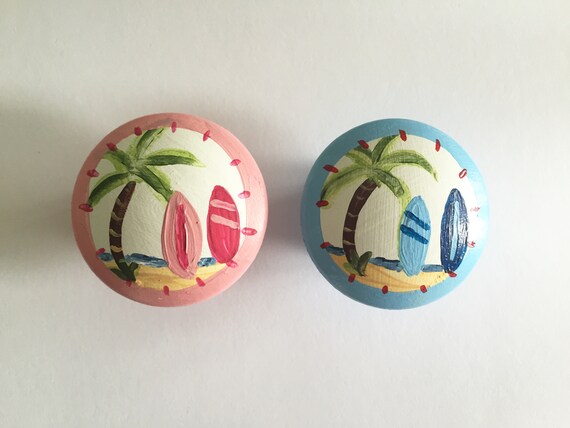 Surfboard Drawer Knobs Surfboard Dresser Pulls Kids Room Etsy