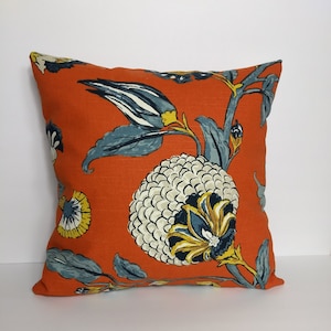 Auretta Persimmon Throw Pillow Cover - Dwell Studio Robert Allen - Invisible Zipper - Decorative - Fits 18&quot;x18&quot;, 20&quot;x20&quot; Insert