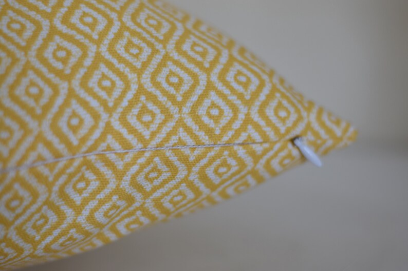 Same Fabric Both Sides Invisible Zipper Fits 18x18 Insert Richloom Rhythm Canary Fabric Throw Pillow Cover