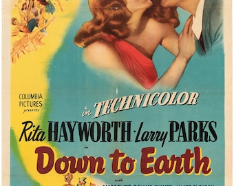 Gilda Vintage Rita Hayworth Movie advert Wall art. Reproduction poster