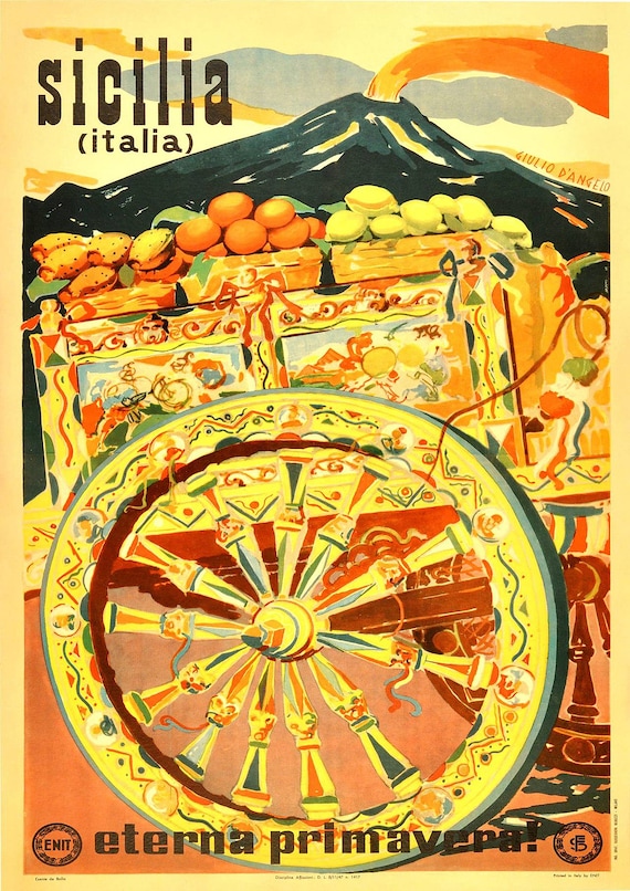 Home Wall Art A2 Size Reproduction Vintage Italian /"Italia/" Poster
