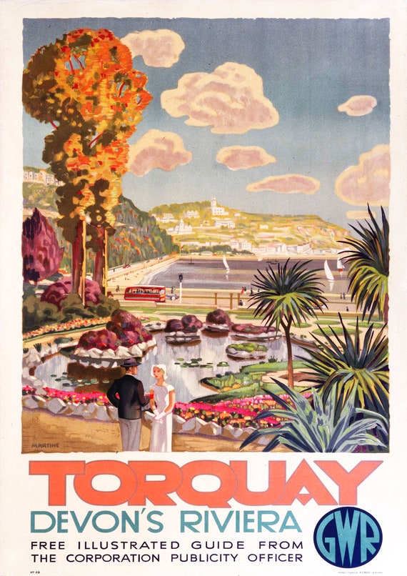 Reproduction Vintage Seaside Poster Home Wall Art /"Brighton/"