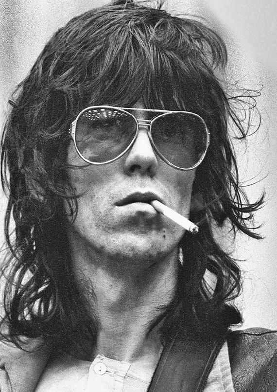Reproduction Keith Richards Poster Black & White | Etsy