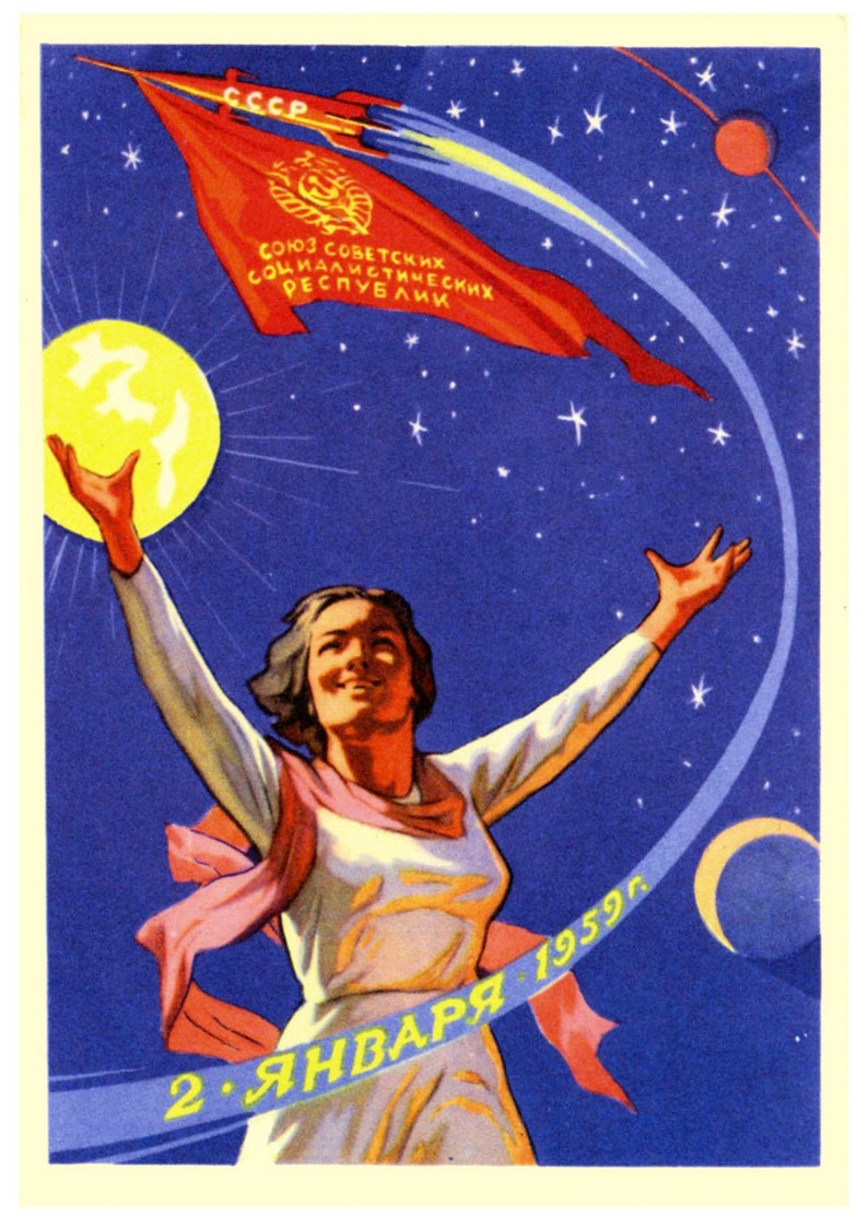 Home Wall Art Reproduction Russian Propaganda 1959 Poster