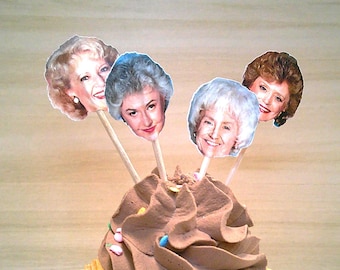 Golden Girls Cupcake Toppers, Double Sided Party Picks