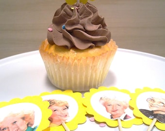 Golden Girls Cupcake Toppers, Birthday Party Decorations