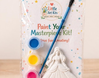 Paint Your Own Princess Plaster Figure Craft Kit, Birthday Party Favor Activity