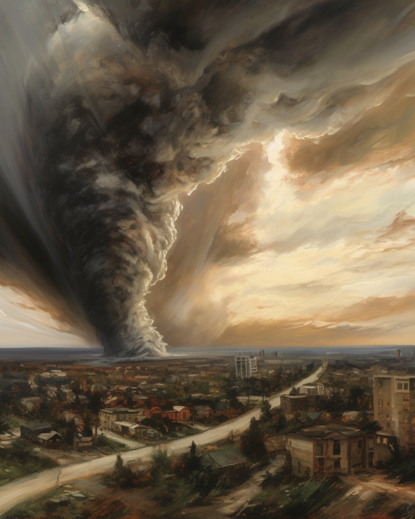Big F5 Tornado Oil Painting - Etsy
