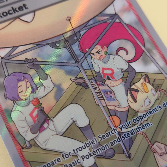 Team Rocket Full Art Trainer - Custom Pokemon Card, Jessie, James, Meowth -  Etsy Finland