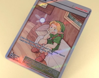 Link Full Art Trainer - Custom Pokemon Card, Zelda, The Legend of Zelda Ocarina of Time