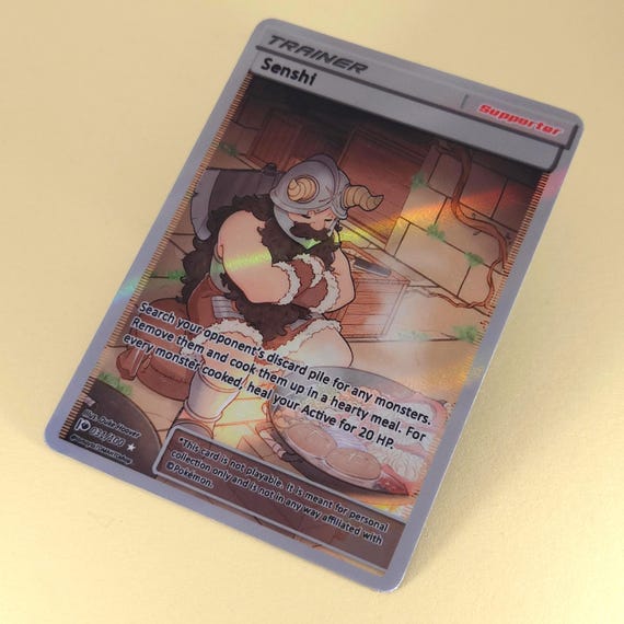 Senshi Full Art Trainer - Custom Pokemon Card, Dungeon Meshi, Delicious in  Dungeon - Etsy