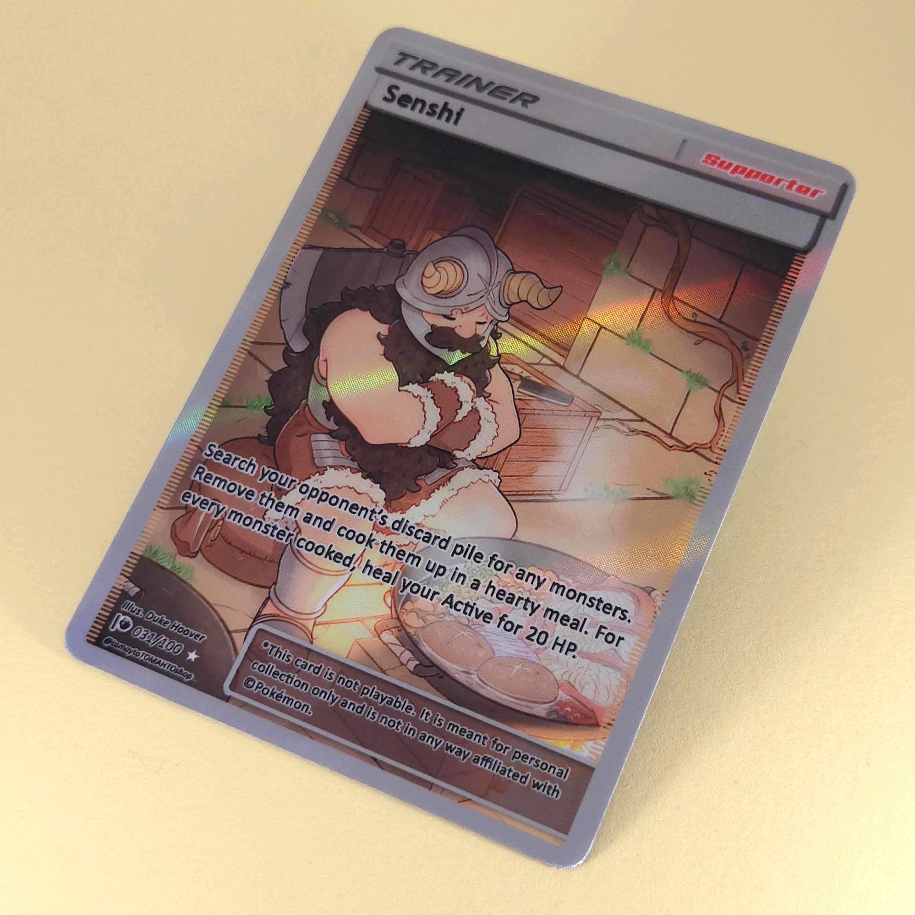 Senshi Full Art Trainer - Custom Pokemon Card, Dungeon Meshi, Delicious in  Dungeon - Etsy