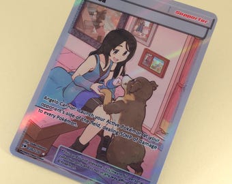Rinoa Heartilly Full Art Trainer - Custom Pokemon Card, Final Fantasy VII