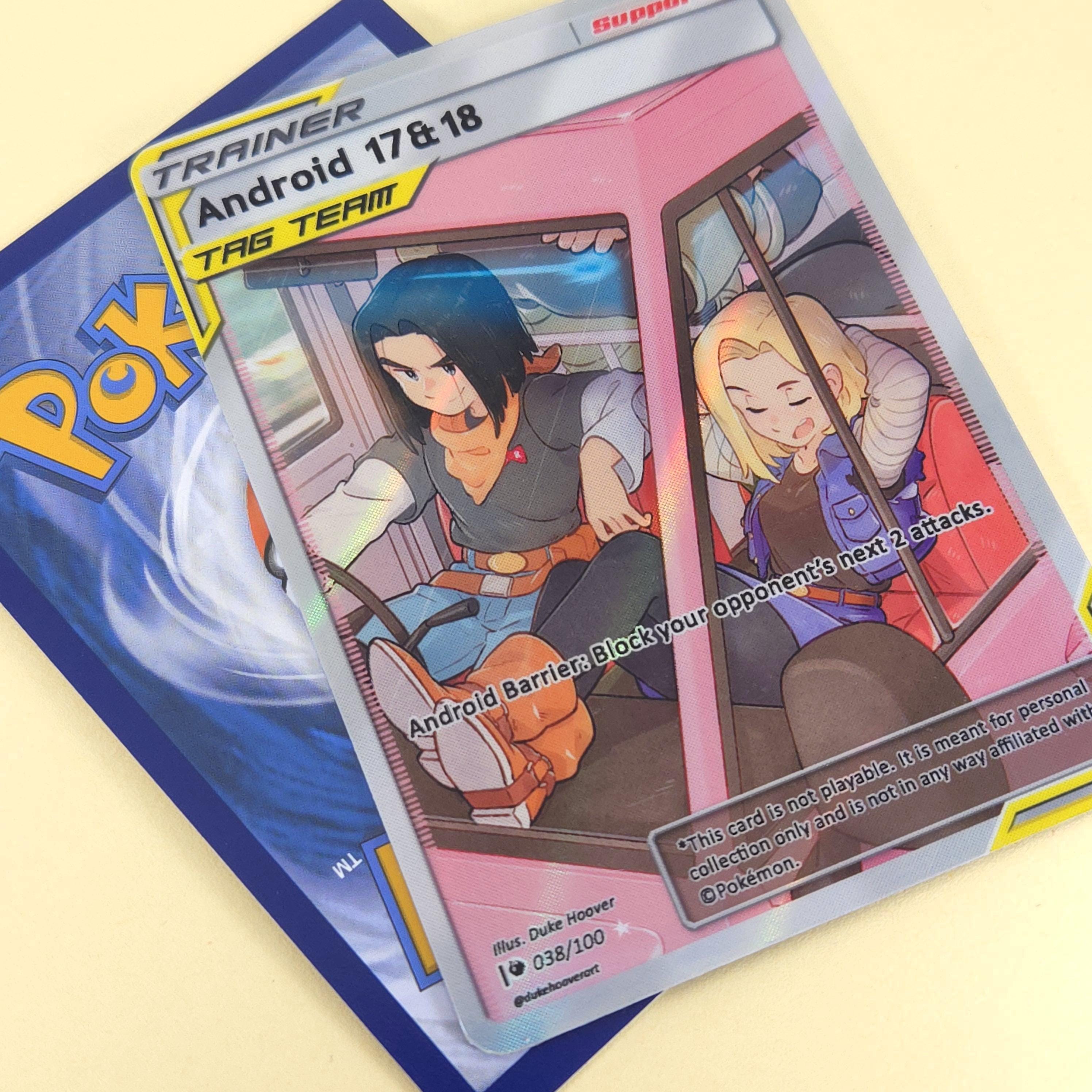 Android 17 & 18 Full Art Trainer - Custom Pokemon Card, Dragon