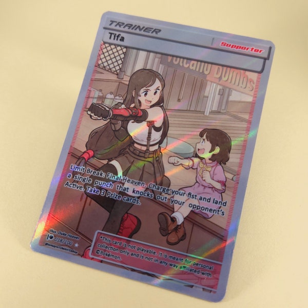 Tifa Lockhart art complet formateur - carte Pokémon personnalisée, Final Fantasy VII