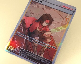 Vincent Valentine Full Art Trainer - Custom Pokemon Card, Final Fantasy VII