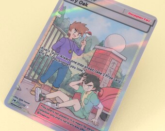 Gary Oak Full Art Trainer - Custom Pokemon Card