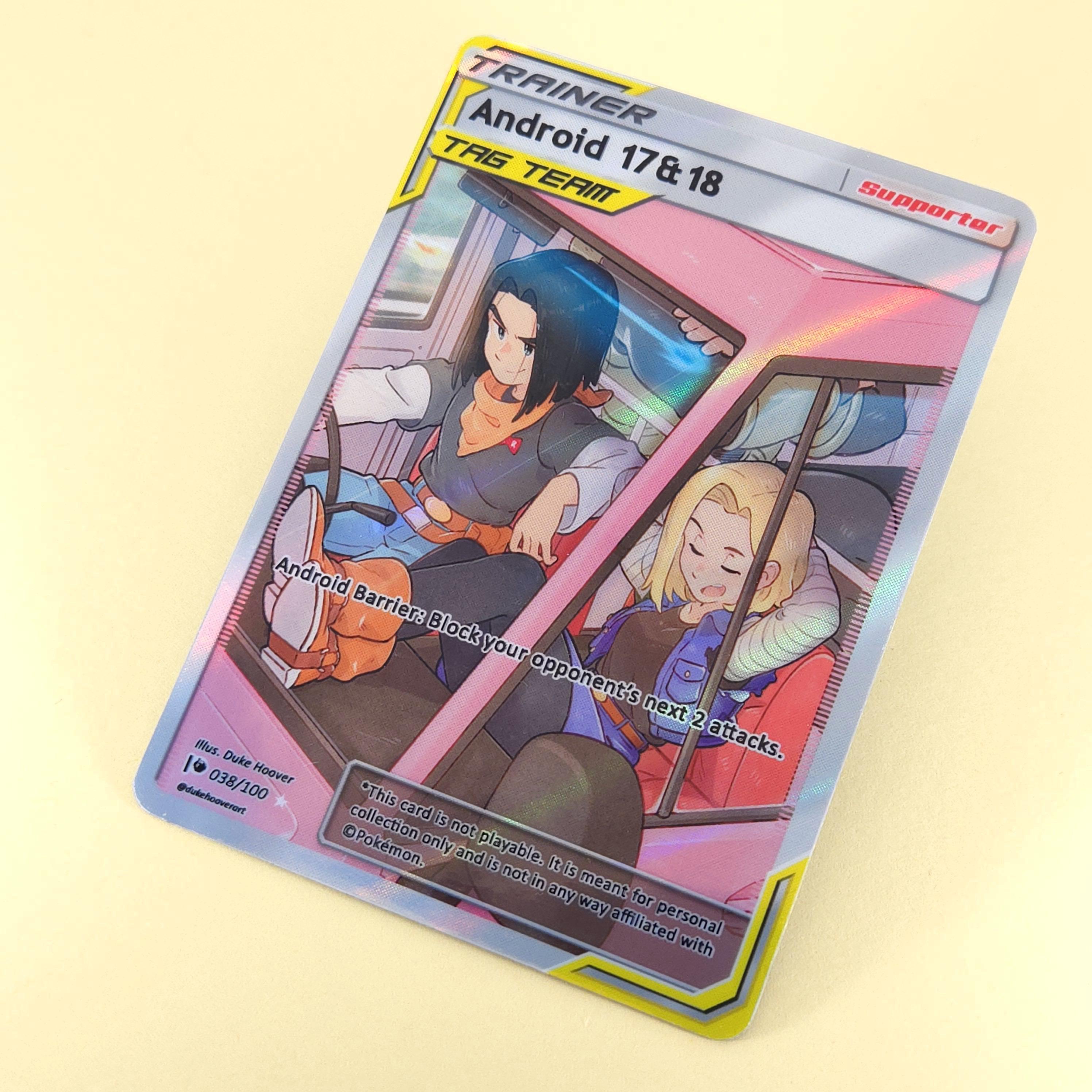 Android 17 & 18 Full Art Trainer - Custom Pokemon Card, Dragon