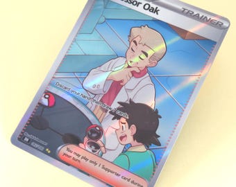 Professor Oak Full Art Trainer - Custom Pokemon Card