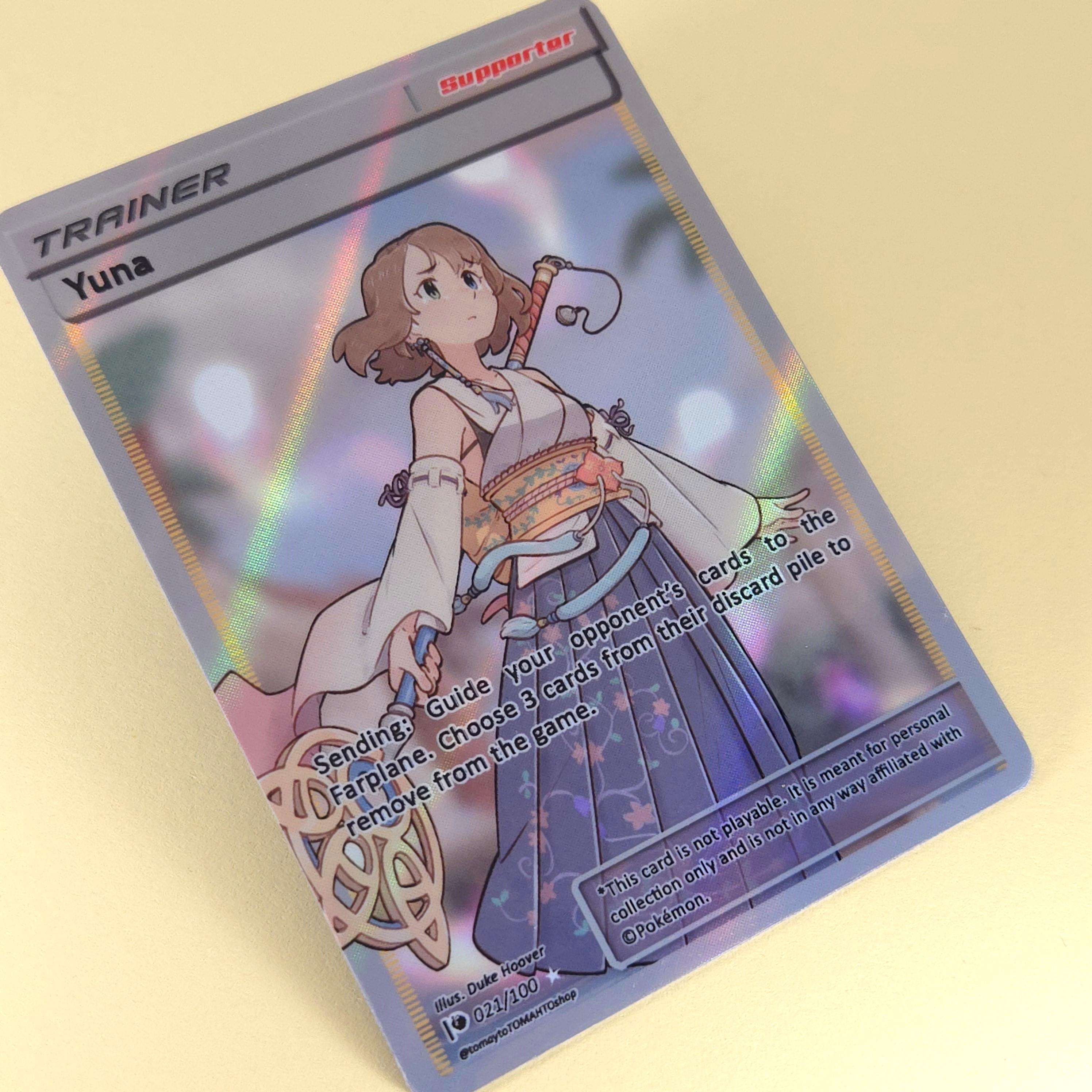 Yuna Full Art Trainer - Custom Pokemon Card, Final Fantasy X