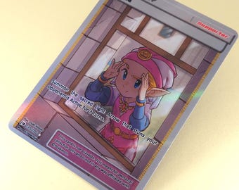 Zelda Full Art Trainer - Custom Pokemon Card, Princess Zelda, The Legend of Zelda Ocarina of Time