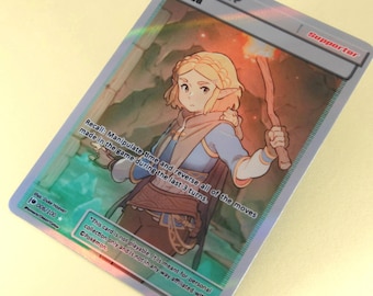 Zelda Full Art Trainer - Custom Pokemon Card, Princess Zelda, The Legend of Zelda Tears of the Kingdom