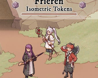Frieren Isometric Tokens - Digital Download, DnD, TTRPG, VTT, Dungeons and Dragons