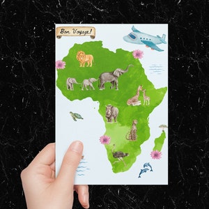 Biglietto stampabile Africa, biglietto Trasferirsi in Africa, biglietto Nuove avventure, biglietto Emigrare, biglietto Bon Voyage, download digitale biglietto Egitto Kenya