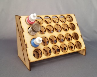 24 Dropper Bottle Paint Rack – 26mm Army Painter, Vallejo and others