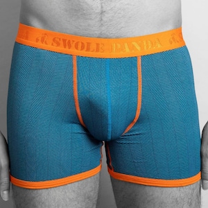 Bamboo Boxers - Blue Herringbone